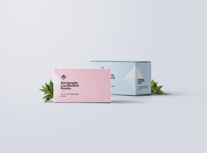 快递包裹包装纸盒牛皮纸智能贴图样机psd模版下载