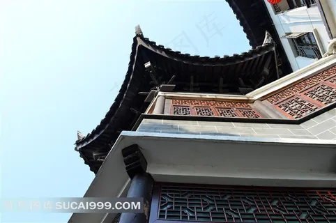 篦箕巷建筑仰拍图
