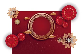 中式古典国潮来袭海报展板宣传背景图PSD设计PS模板素材