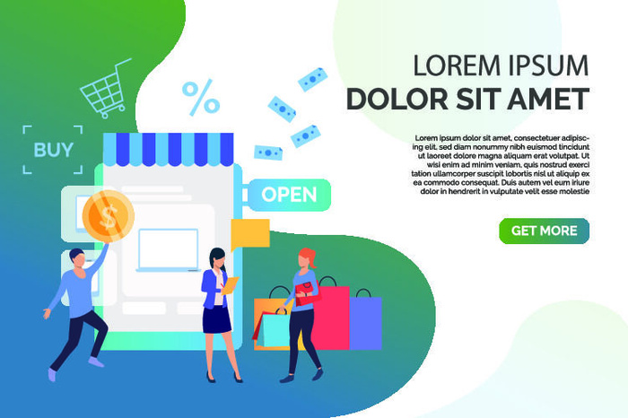 扁平化人物场景办公互联网等距ai矢量设计网页海报UI素材插画