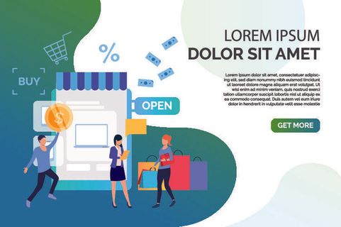 扁平化人物场景办公互联网等距ai矢量设计网页海报UI素材插画