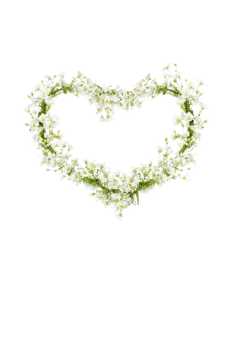 心形小白花花边框