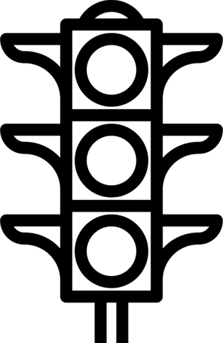 交通安全信号灯线条图