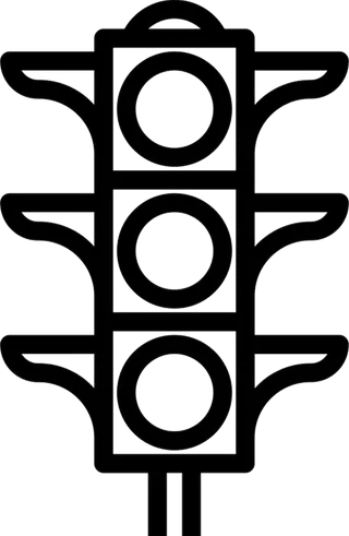 交通安全信号灯线条图