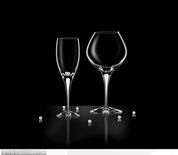玻璃艺术-高脚杯与珍珠