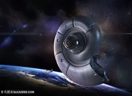 海螺状的ufo飞行器高清图片 海螺状的ufo飞行器高清图片