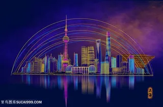 烫金城市美丽中国上海