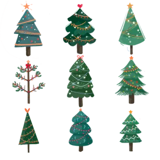 圣诞节平安夜圣诞树免扣素材圣诞元素