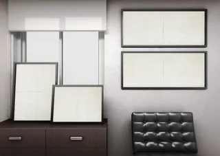 海报样机 室内质感画框 暗色系 (8)