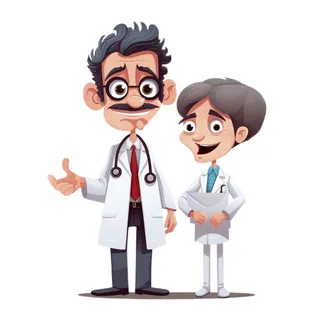 医生护士人物插画花天使免抠