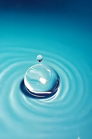 青色大气水滴露珠背景