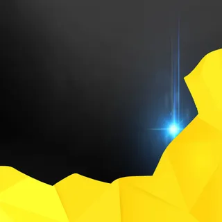 黑黄光线简约激光几何线条发光形状深色方形背景