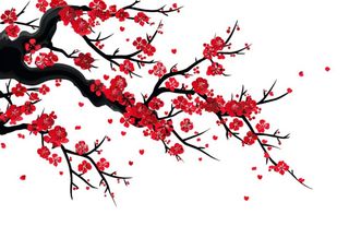 梅花盛开绘图元素