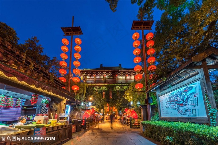 杭州宋城夜景街景