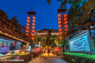 杭州宋城夜景街景