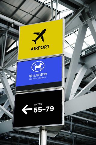 VI导视系统指示牌企业手册模板视觉商场智能贴图ps样机