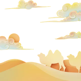 清明元素古风中式清明节山水画中国风绿色