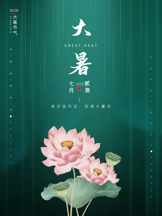 传统节气大暑海报