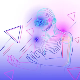 科技人工智能虚拟现实VR元宇宙海报模板PSD分层设计素材