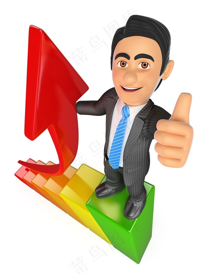 金币与商务人士高清图片素材