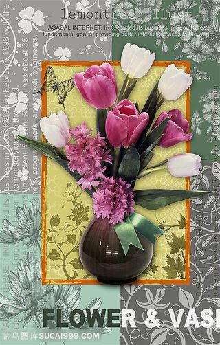 欧式油画花瓶装饰画