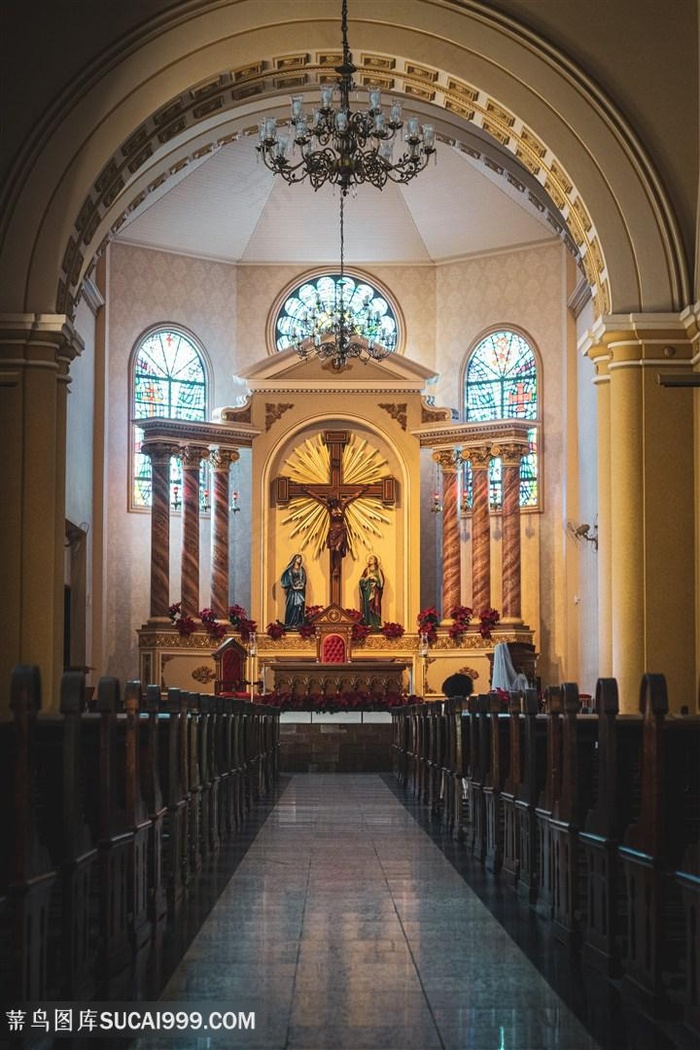 欧洲教堂正面图片