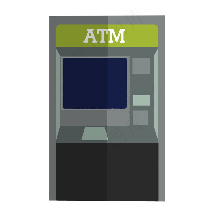 ATM机卡通图片