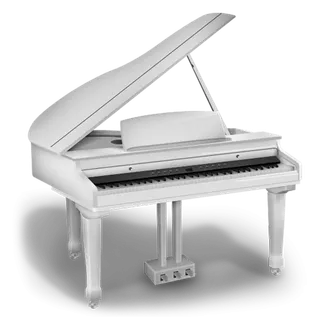 实物免抠元素 免抠摄影 白色钢琴