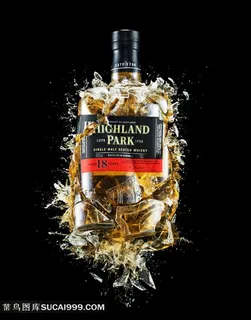 破碎飞溅的酒瓶摄影