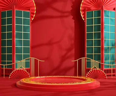 中国风古典背景红色喜庆新年主图背景