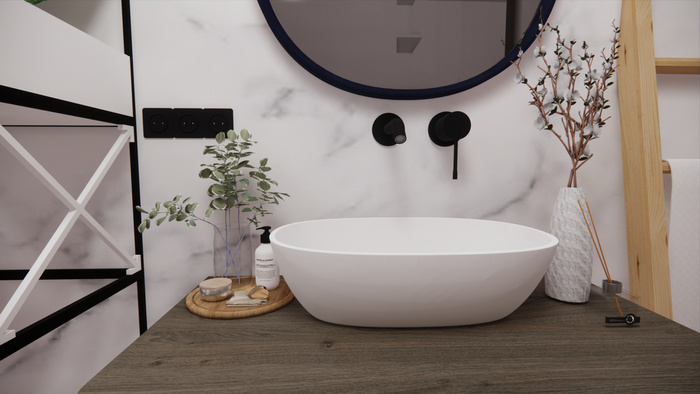 浴室现代简约风格特写场景近景(25)