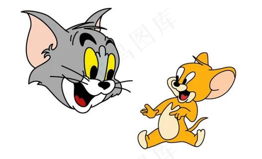 彩色动漫猫和老鼠图片