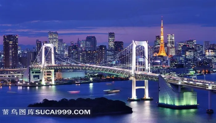 东京夜景高清摄影图片
