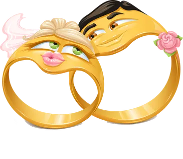 戒指卡通男女