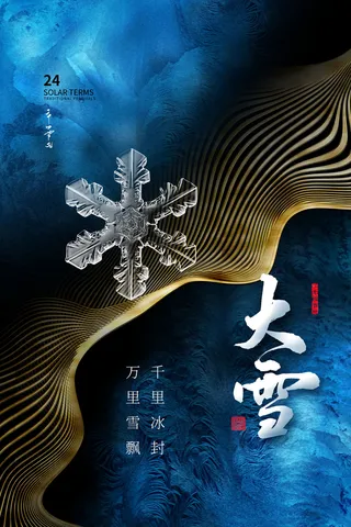 大雪节气海报