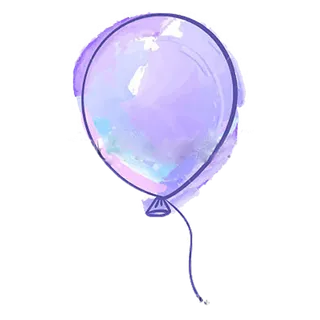 气球卡通紫色