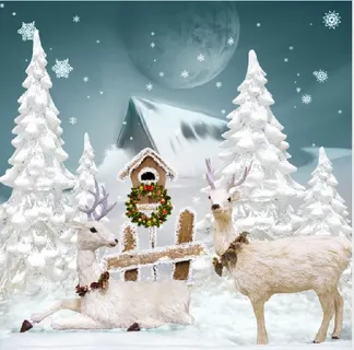 圣诞节雪花装饰风景