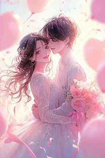 情人节浪漫爱情情侣520粉色爱心气球玫瑰