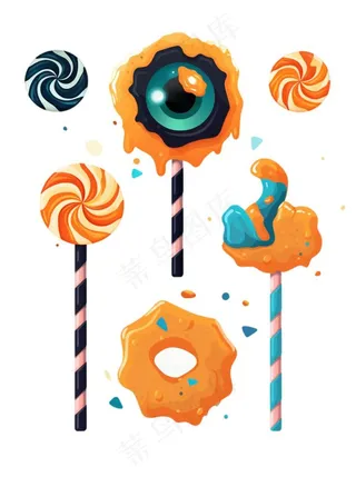 糖果万圣节不给糖果就捣蛋插画免抠