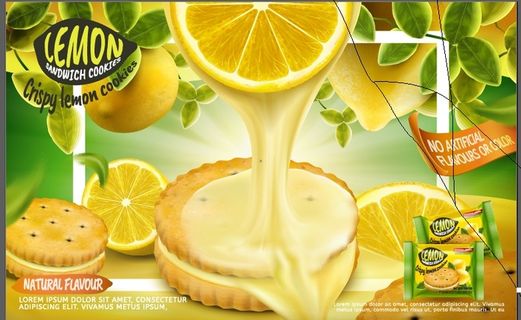 设计广告水果饼干