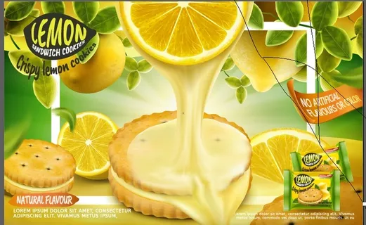 设计广告水果饼干