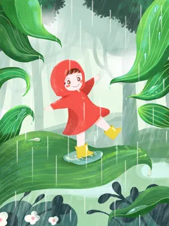 谷雨二十四节气海报设计