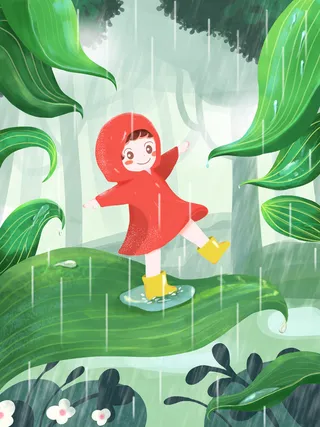 谷雨二十四节气海报设计