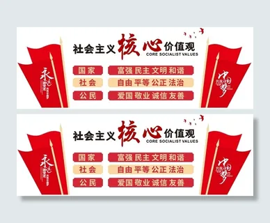 矢量核心价值观党建文化墙 矢量核心价值观党建文化墙
