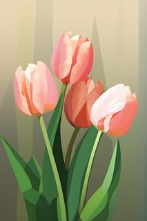 唯美淡雅清新郁金香背景