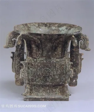 古代酒器青铜爵杯高清素材