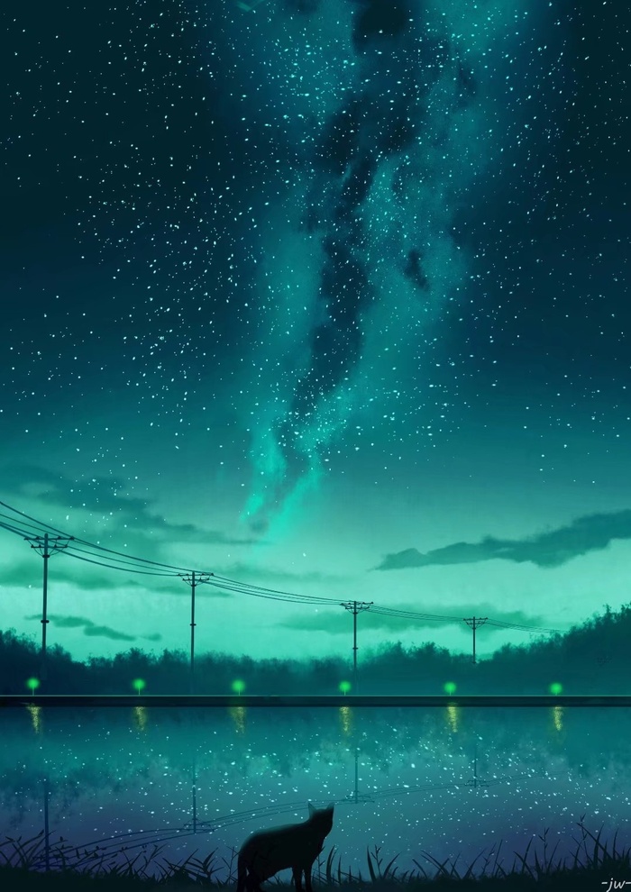 绿色极光壁纸图片