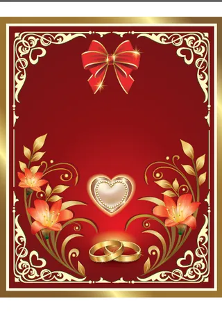 祝贺婚礼结婚邀请卡素材