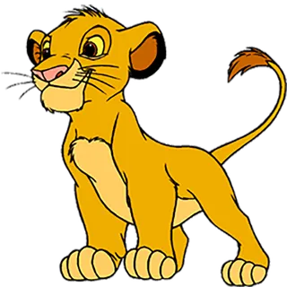 狮子王卡通简笔人物素材
