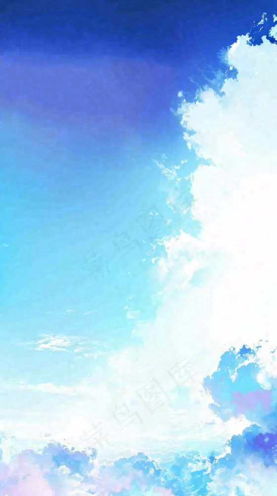 自然紫蓝色天空云层云彩漂浮浪漫阳光摄影(816x1456)